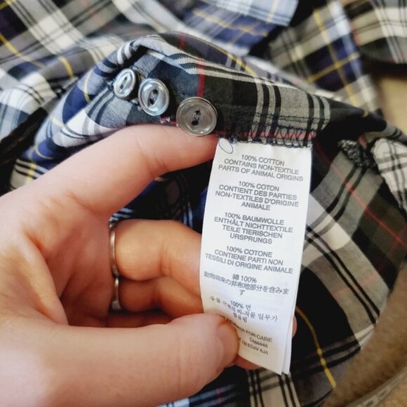 J Crew Shrunken Boy Plaid Women's Shirt 8 - Picture 8 of 8